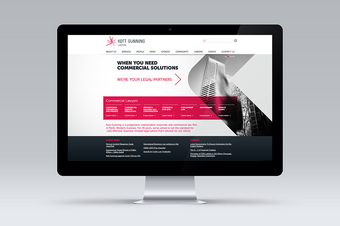 DIA Kott Gunning Rebrand Corporate Law Firm Perth Branding Agency